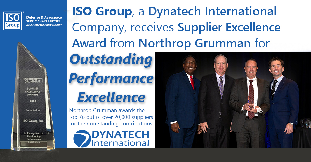 Iso Group, A Dynatech International Company Awarded By Northrop Grumman 